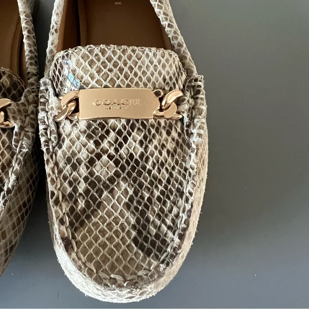 Coach Olive Snakeskin‎ Print Loafers